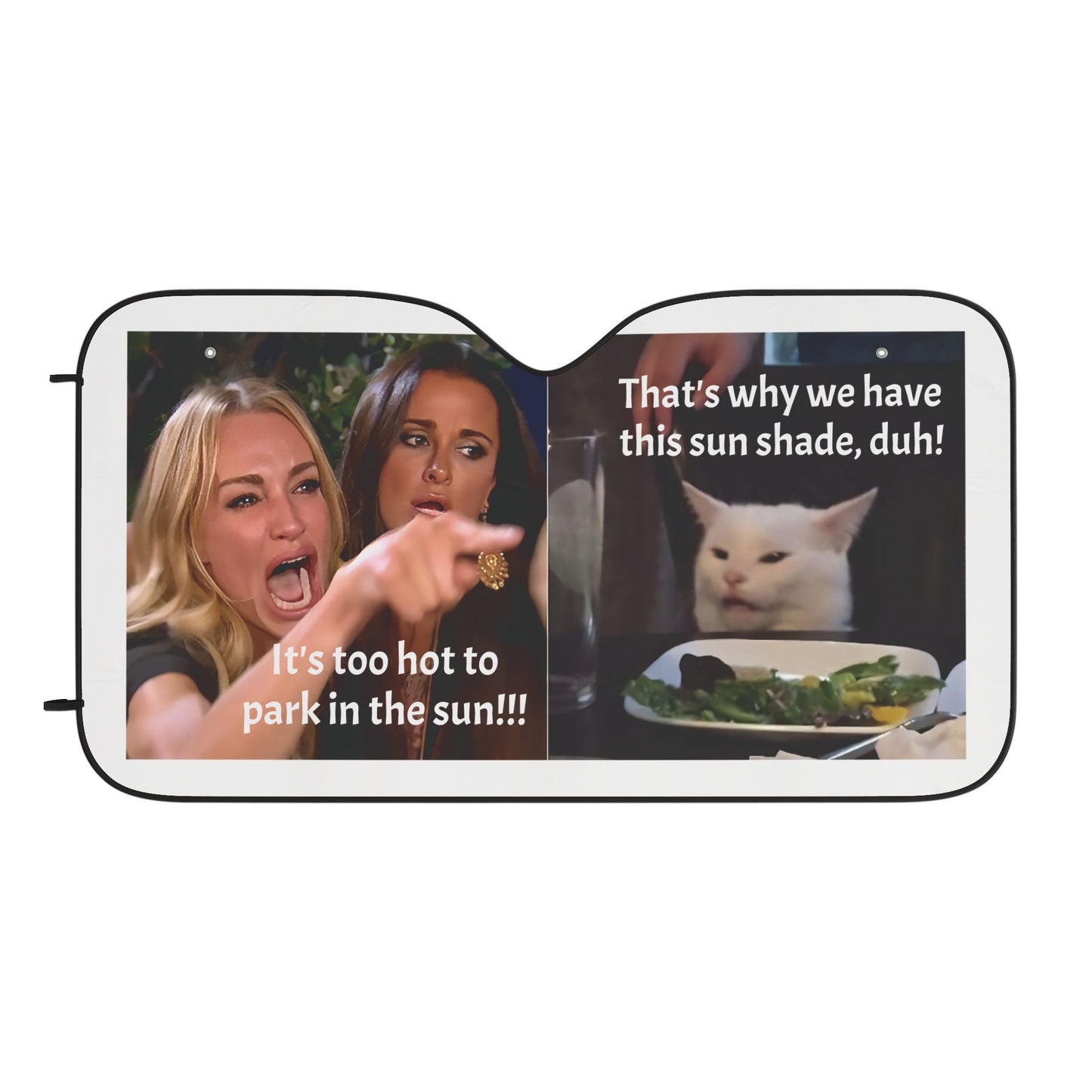 Woman yells at cat meme Car Sun Shade - funny sun shade for your windshield