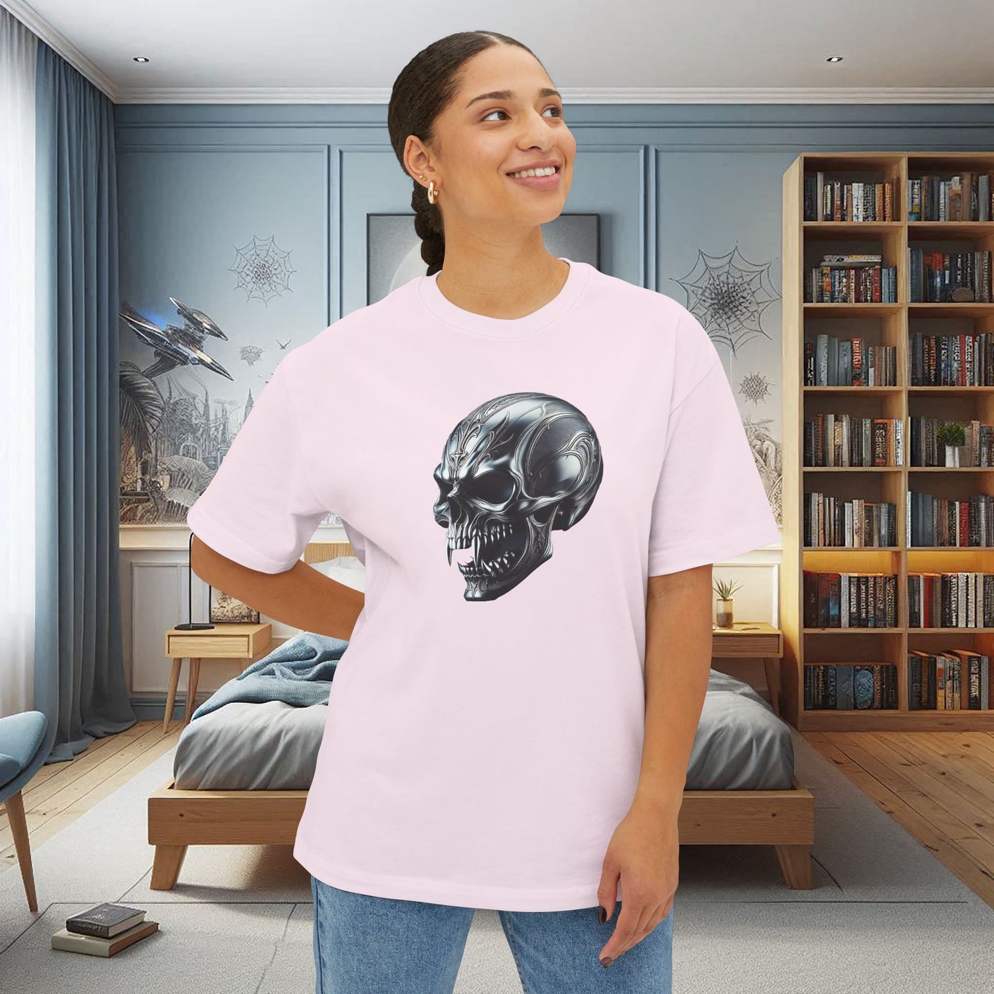 Gothic Metal Vampire Skull Unisex Tee